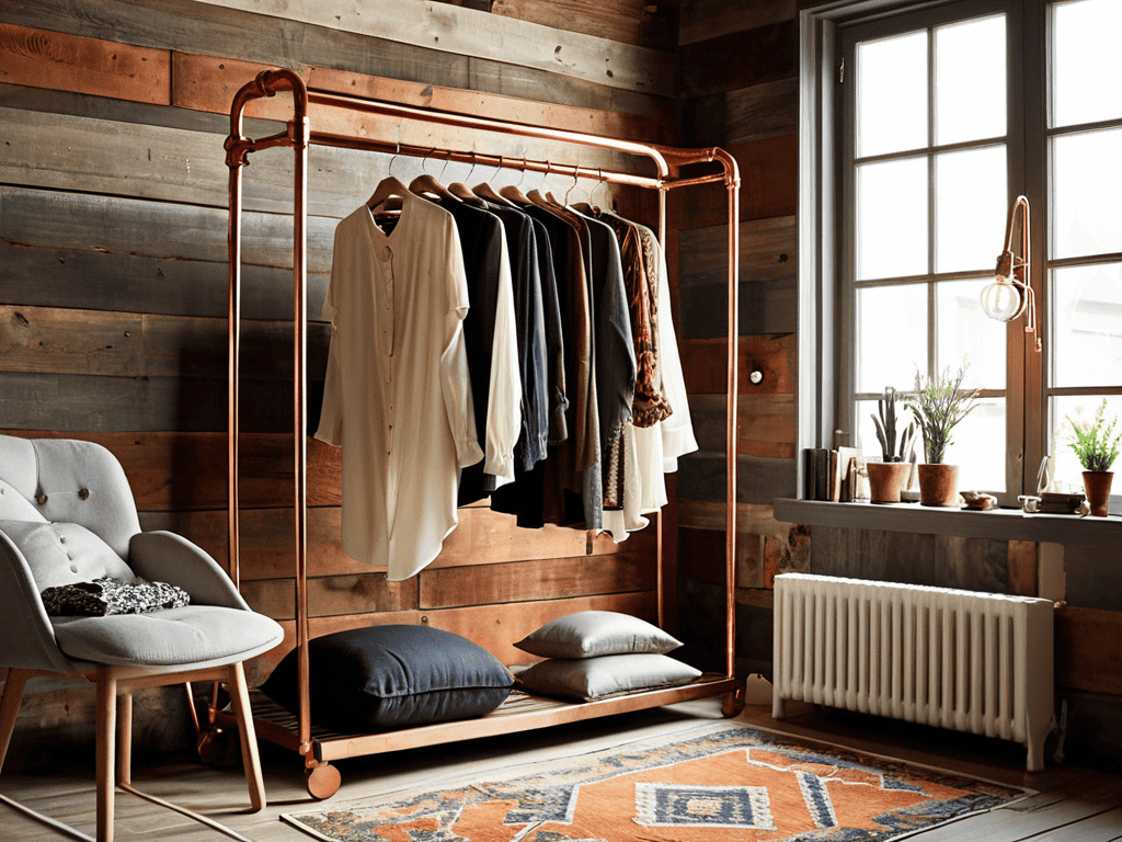 Copper Pipe Clothing Rack