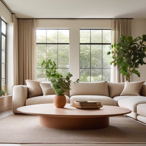 Warm Neutrals cozy living room backdrop